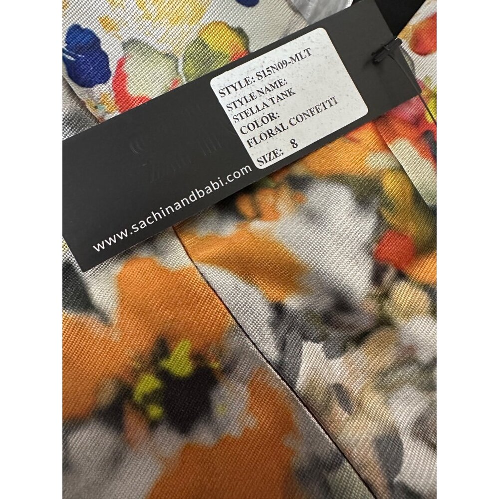 NWT Sachin & Babi Stella Tank Top Floral Confetti Sizes 4 and 8 - Picture 3 of 5